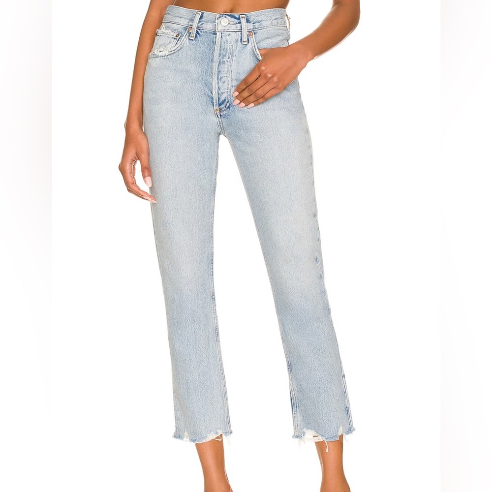 AGOLDE Riley High Rise Straight Crop in Curio - size 24